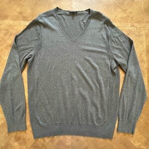GAP – Men’s Gray V-Neck Sweater – XL – Spring 2012 – Y2K/2010s Vintage